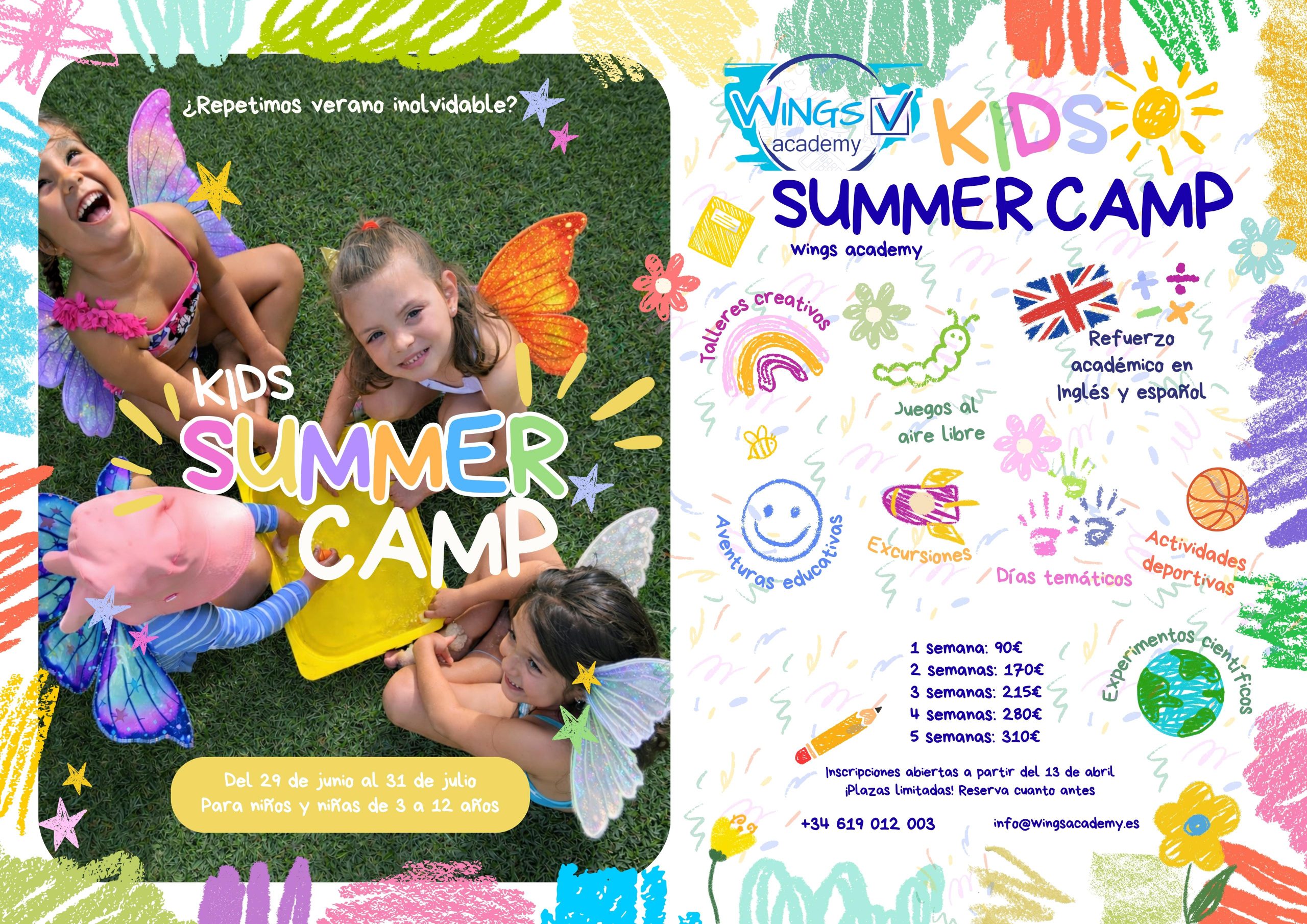 summer camp niños actividades verano las palmas wings academy